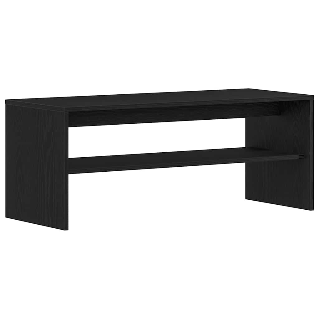 Tv-Benk Svart Eik 100X40X40 Cm Konstruert Tre