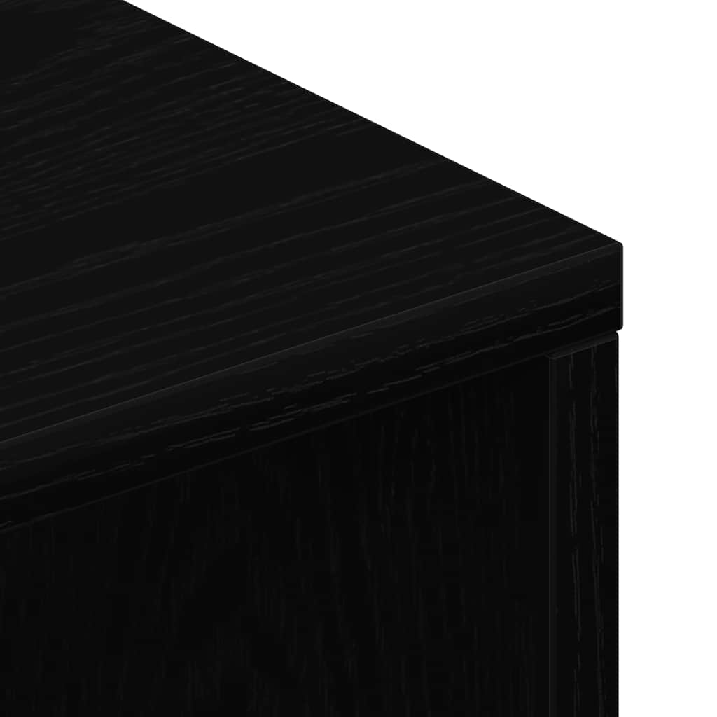Tv-Benk Svart Eik 100X40X40 Cm Konstruert Tre