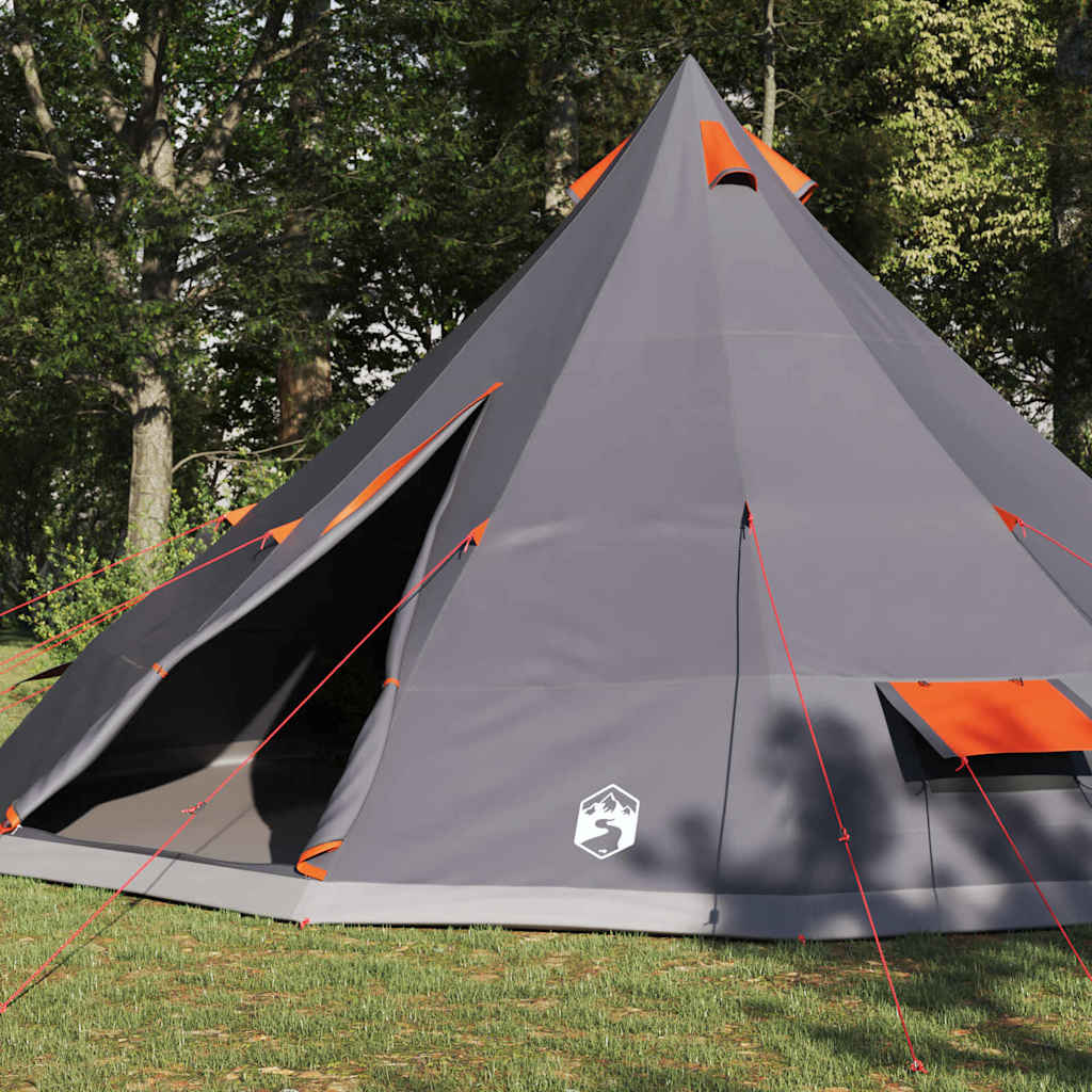 Tipi Telt Med Tak Grå Og Oransje 560 X 560 X 300 Cm Taft
