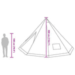 Tipi Telt Med Tak Grå Og Oransje 560 X 560 X 300 Cm Taft