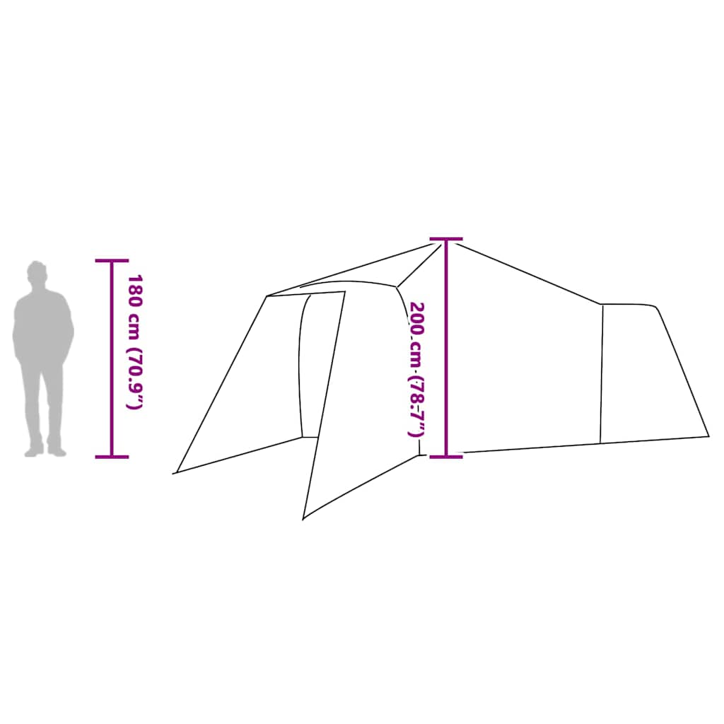 Tipi Telt Med Tak Med Lagring Grønn 492 X 492 X 275 Cm Taft