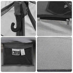 Innertelt Med Tak Med Lagring Svart 240 X 160 X 133 Cm Med Nett