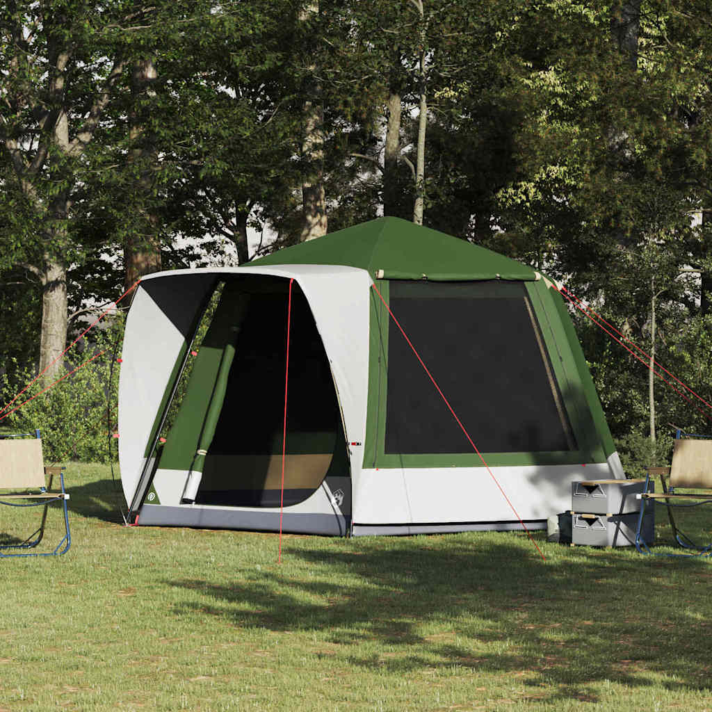 Camping Telt Hytte Med Tak Grønn 420 X 420 X 227 Cm Polyester