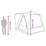 Camping Telt Hytte Med Tak Grønn 420 X 420 X 227 Cm Polyester