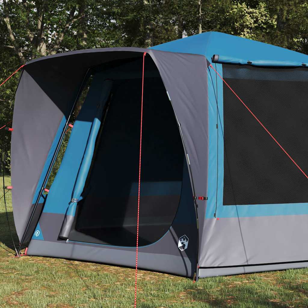 Camping Telt Hytte Med Tak Blå 420 X 420 X 227 Cm Polyester