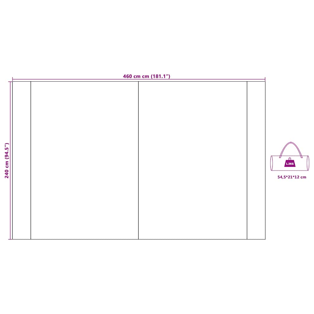 Vannavstøtende Tarp Med Tak Grønn