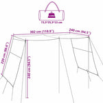 Vannavvisende Tarp Med Tak 302 X 240 X 240 Cm