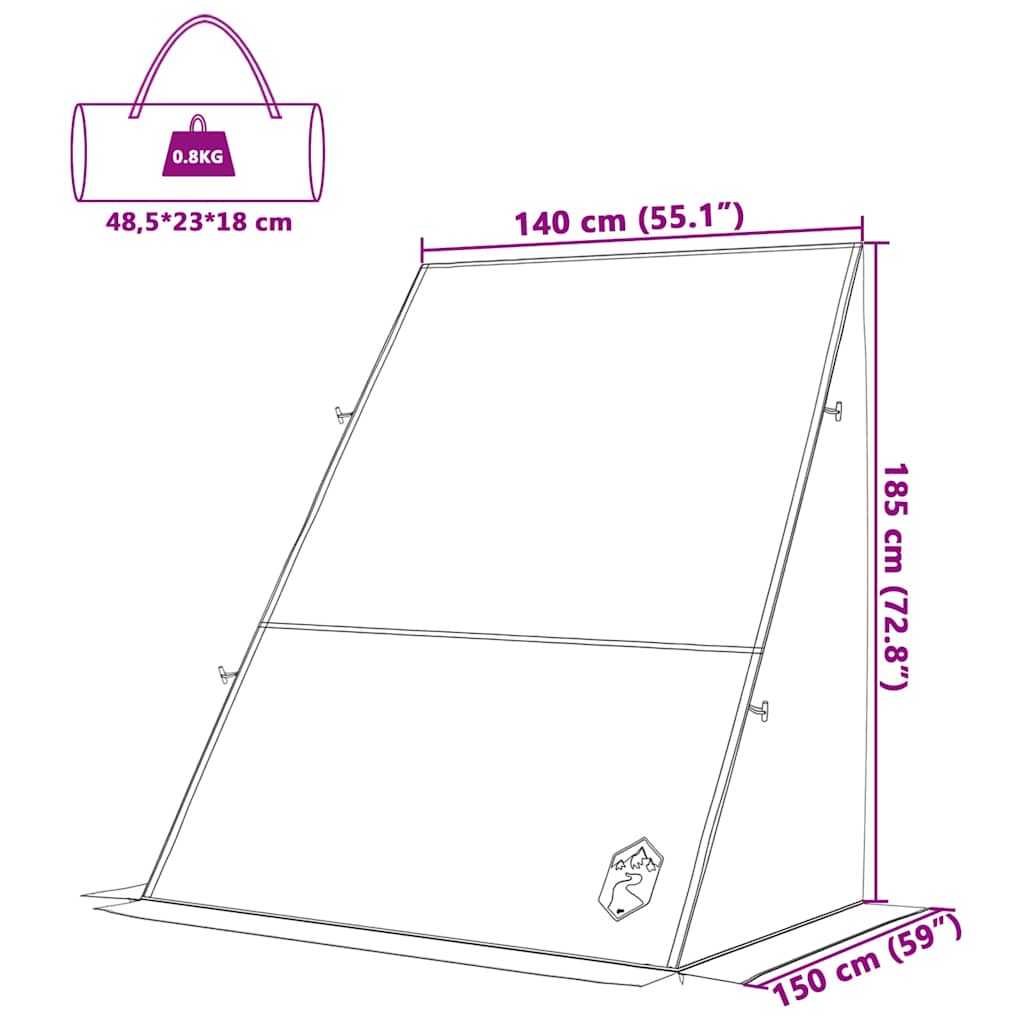Bakluketelt Med Tak Blå 190 X 150 X 185 Cm Taft