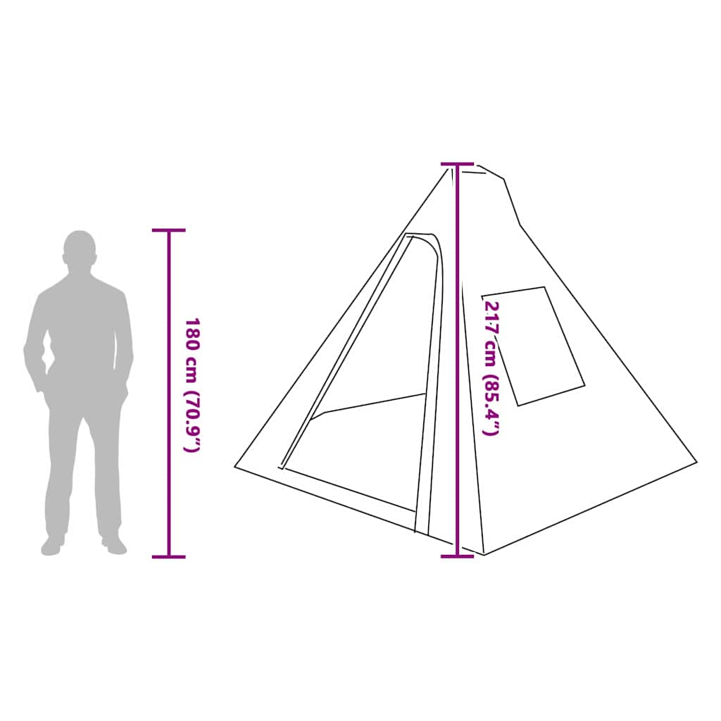 Tipi Telt Med Tak Med Lagring Blå 383 X 338 X 217 Cm Taft