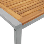Hagebord Grå 140 X 80 X 75 Cm Solid Akasietre