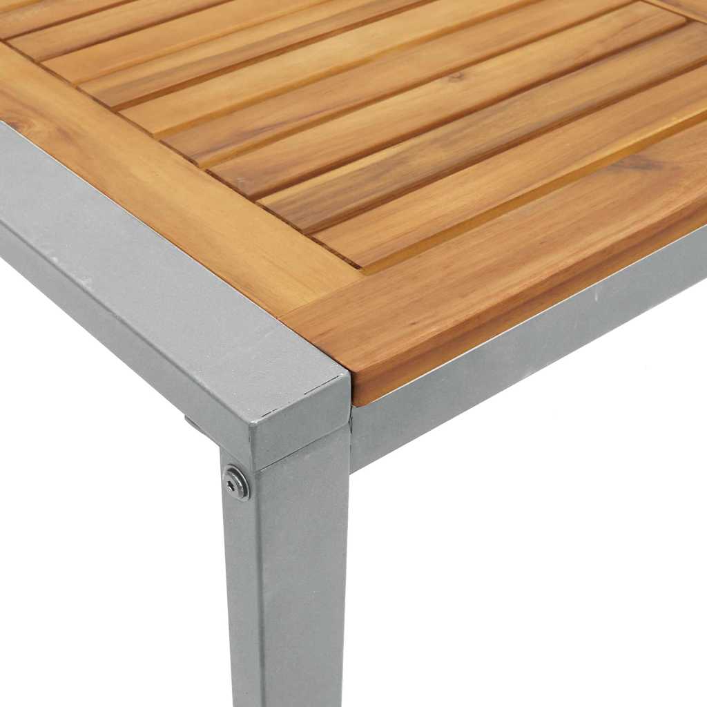 Hagebord Grå 140 X 80 X 75 Cm Solid Akasietre