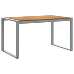 Hagebord Grå 140 X 80 X 75 Cm Solid Akasietre