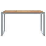 Hagebord Grå 140 X 80 X 75 Cm Solid Akasietre