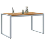 Hagebord Grå 140 X 80 X 75 Cm Solid Akasietre