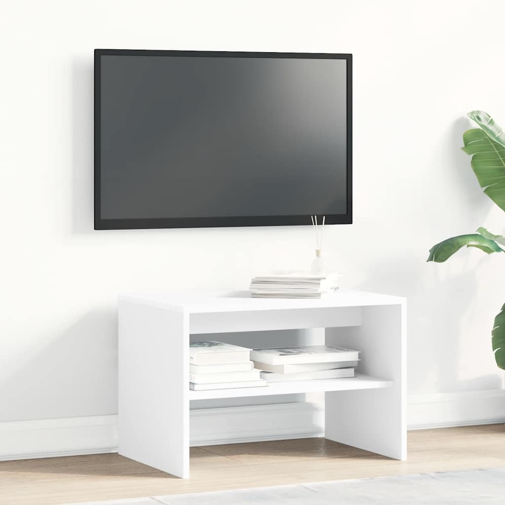 Tv-Benk Hvit 60X40X40 Cm Konstruert Tre