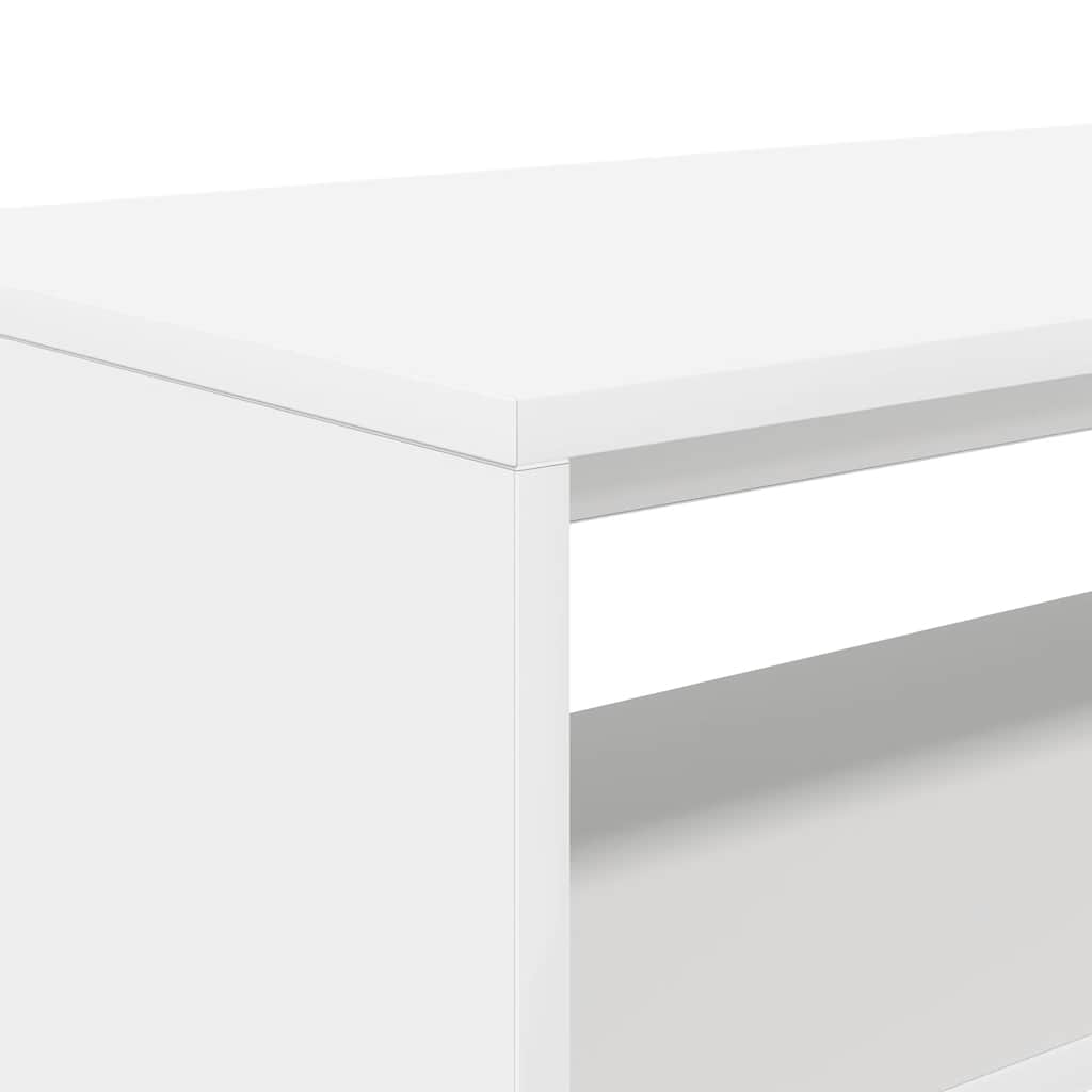 Tv-Benk Hvit 60X40X40 Cm Konstruert Tre