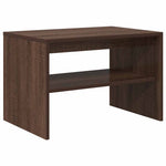 Tv-Benk Brun Eik 60X40X40 Cm Konstruert Tre
