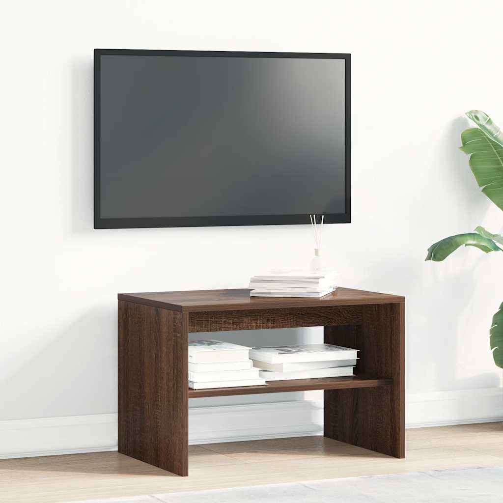 Tv-Benk Brun Eik 60X40X40 Cm Konstruert Tre