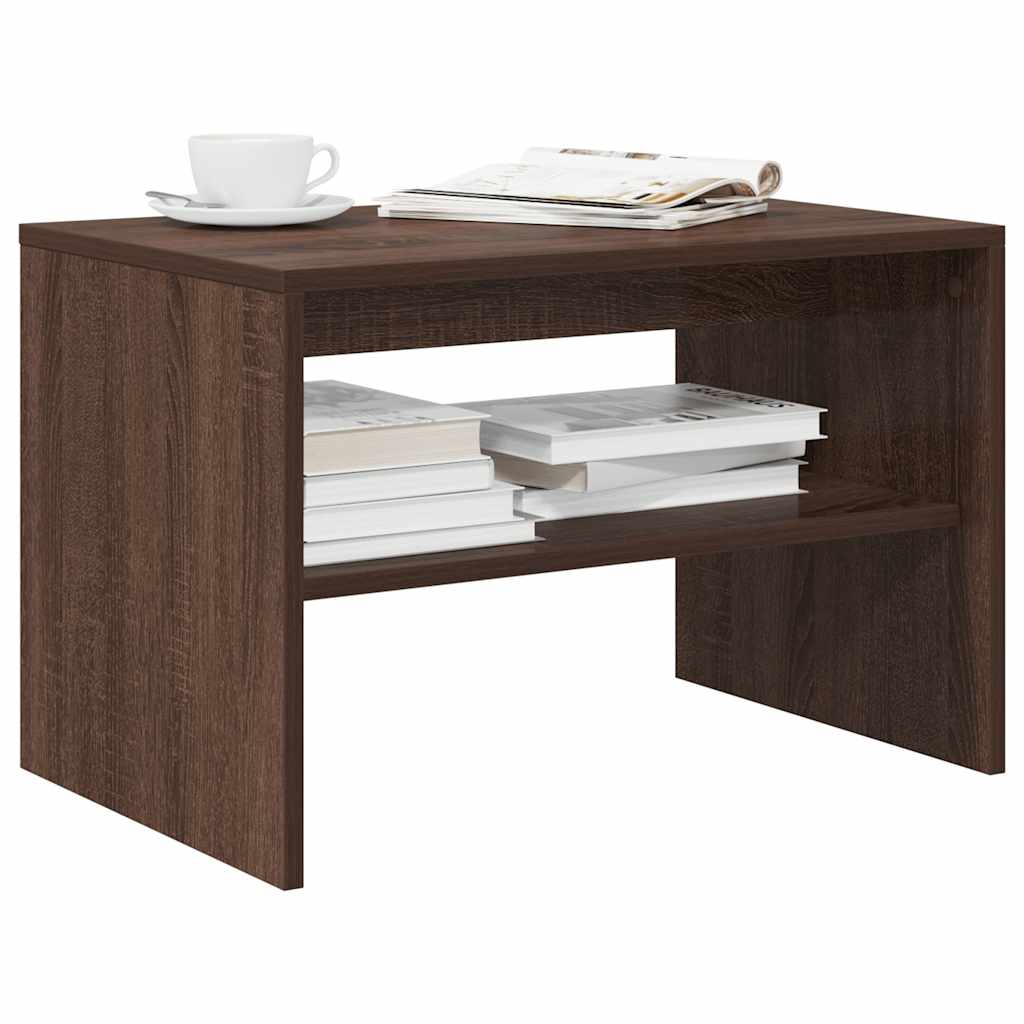 Tv-Benk Brun Eik 60X40X40 Cm Konstruert Tre