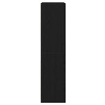 Garderobeskap Svart Eik 100 X 50 X 200 Cm Konstruert Tre