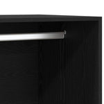 Garderobeskap Svart Eik 50 X 50 X 200 Cm Konstruert Tre