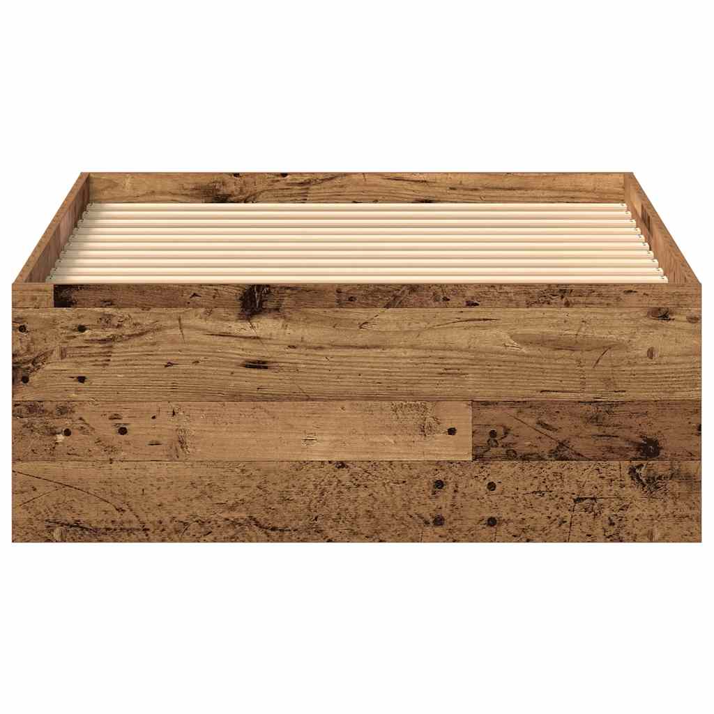 Sengeramme Uten Madrass Gammelt Tre 75X190 Cm Konstruert Tre