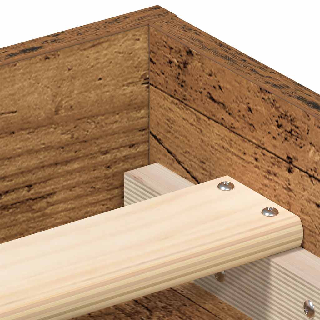 Sengeramme Uten Madrass Gammelt Tre 75X190 Cm Konstruert Tre