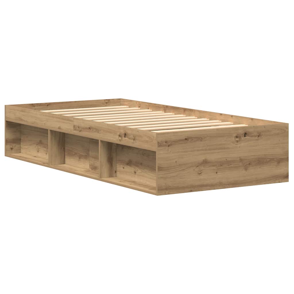 Sengeramme Uten Madrass Artisan Eik 75X190 Cm Konstruert Tre