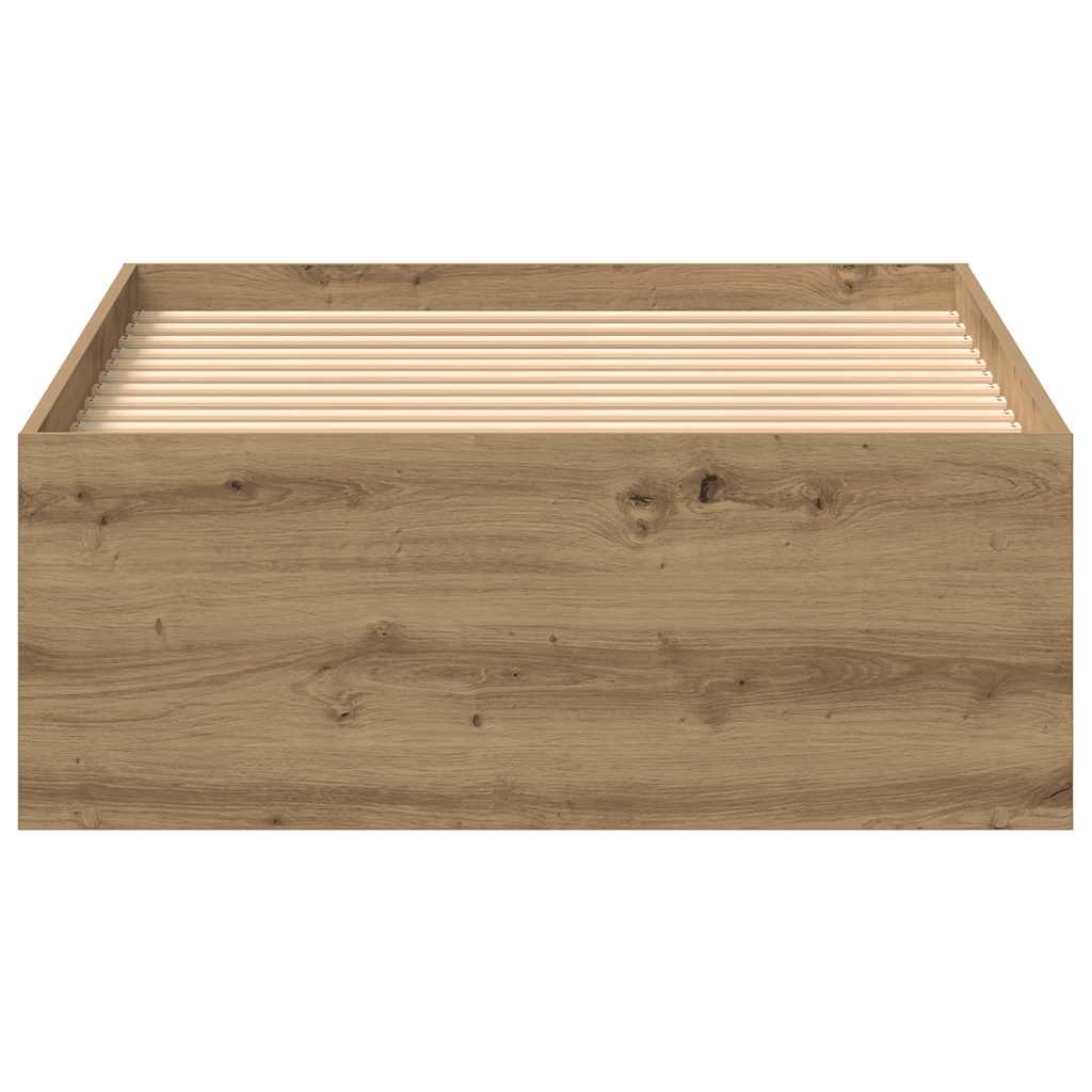 Sengeramme Uten Madrass Artisan Eik 75X190 Cm Konstruert Tre