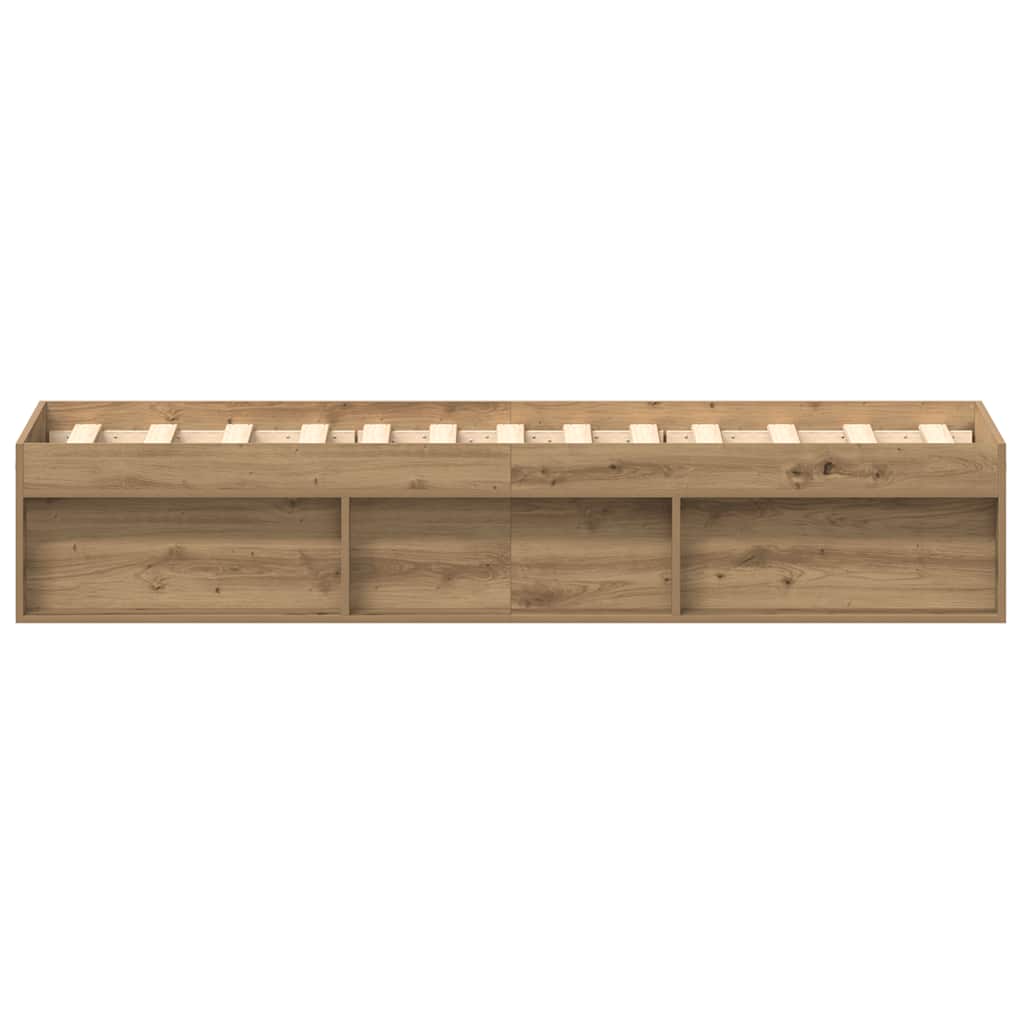 Sengeramme Uten Madrass Artisan Eik 75X190 Cm Konstruert Tre