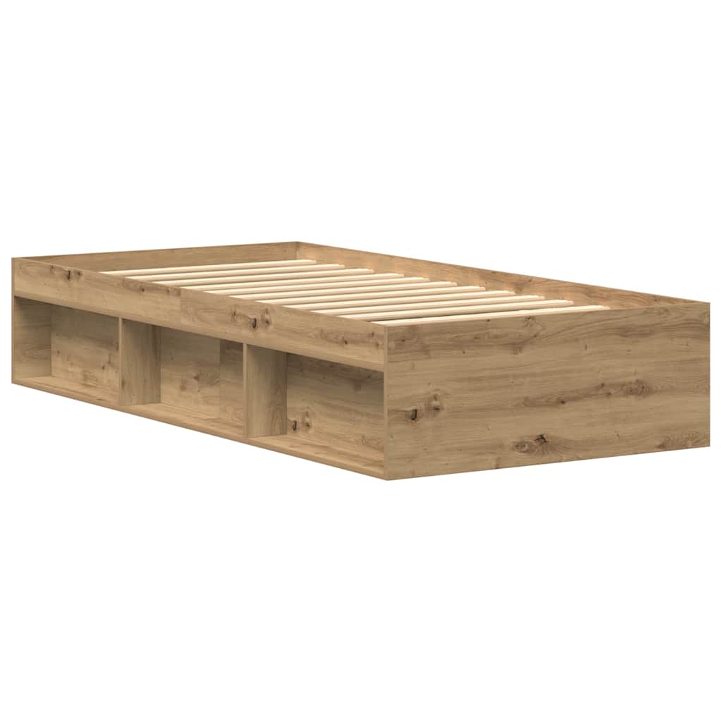 Sengeramme Uten Madrass Artisan Eik 75X190 Cm Konstruert Tre