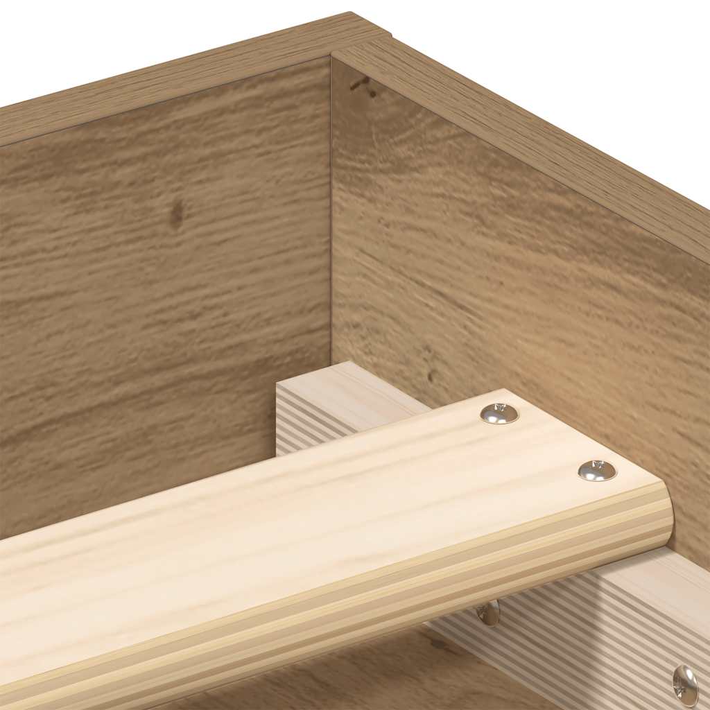 Sengeramme Uten Madrass Artisan Eik 75X190 Cm Konstruert Tre