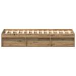 Sengeramme Uten Madrass Artisan Eik 135X190 Cm Konstruert Tre