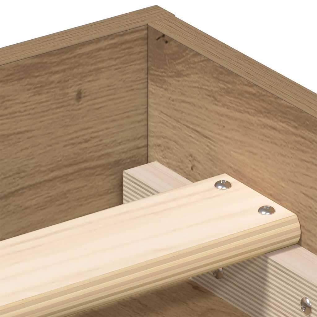 Sengeramme Uten Madrass Artisan Eik 135X190 Cm Konstruert Tre