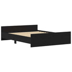 Sengeramme Uten Madrass Svart Eik 160X200 Cm Konstruert Tre