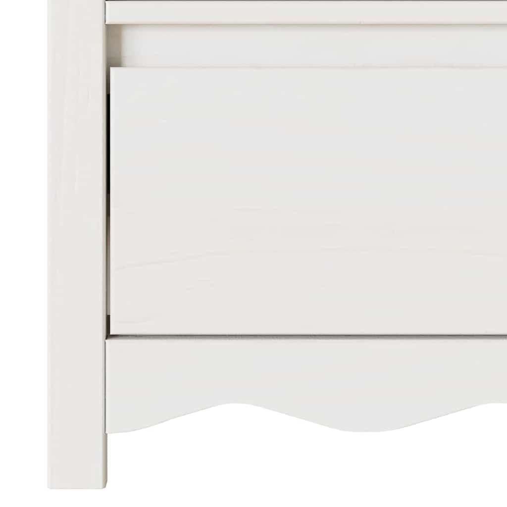 Tv-Skap Med Skuff Drammen Hvit 99 X 43 X 55 Cm Massivt Furutre