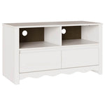 Tv-Skap Med Skuff Drammen Hvit 99 X 43 X 55 Cm Massivt Furutre