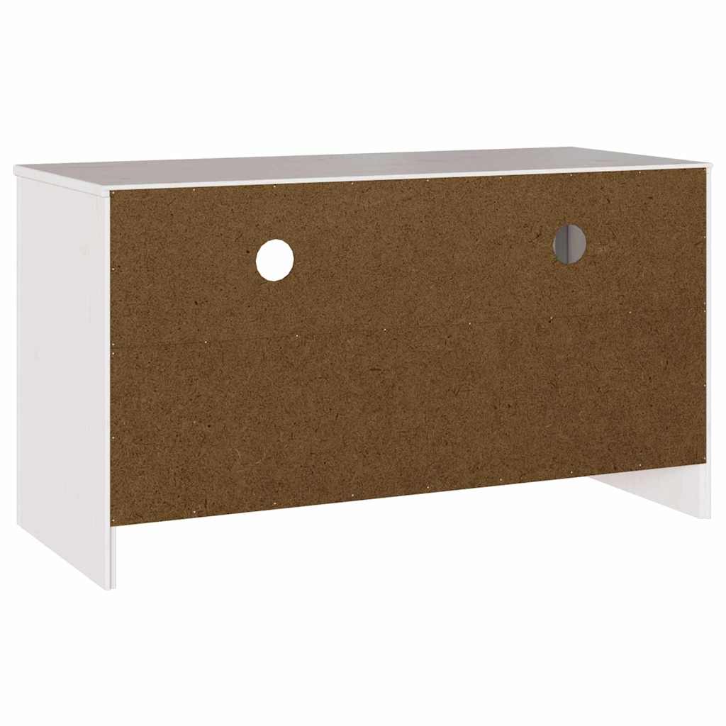 Tv-Skap Med Skuff Drammen Hvit 99 X 43 X 55 Cm Massivt Furutre