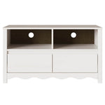 Tv-Skap Med Skuff Drammen Hvit 99 X 43 X 55 Cm Massivt Furutre