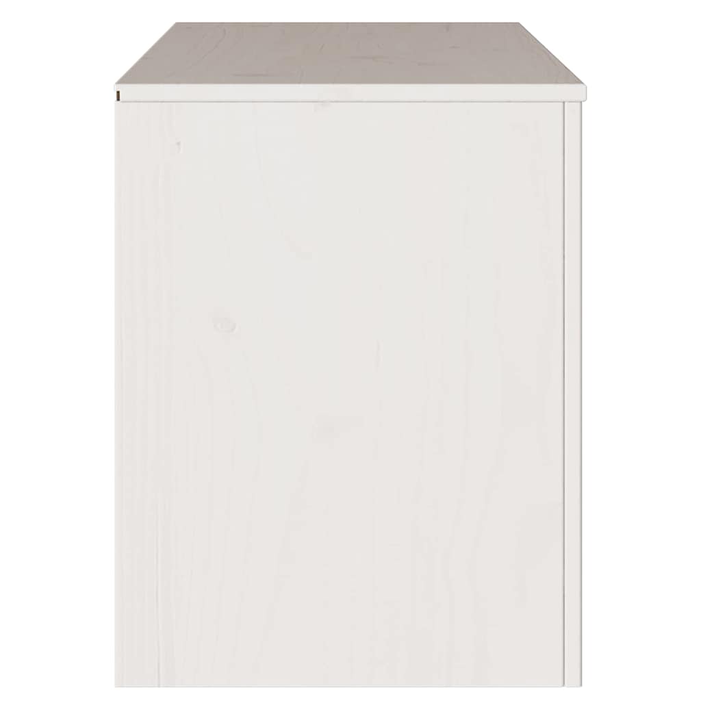 Tv-Skap Med Skuff Drammen Hvit 99 X 43 X 55 Cm Massivt Furutre