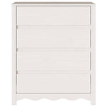 Kommode Drammen Hvit 76,5 X 40 X 91 Cm Massivt Furutre