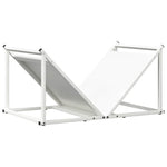 Vedstativ Hvit 70X43X34,5 Cm Kaldvalset Stål