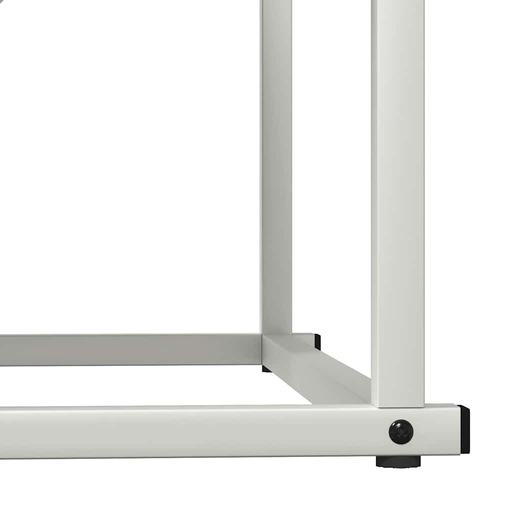 Vedstativ Hvit 70X43X34,5 Cm Kaldvalset Stål