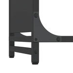 Vedstativ Svart 44X28X65 Cm Kaldvalset Stål