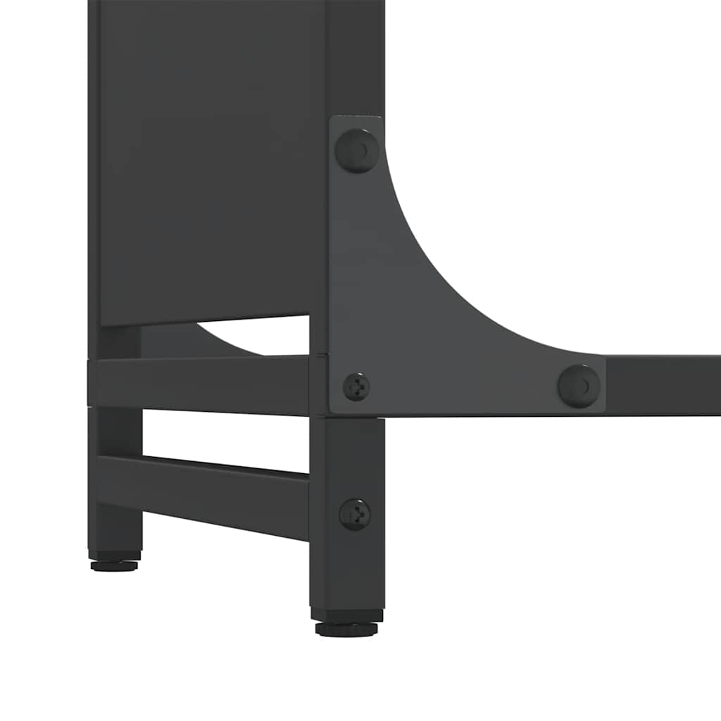 Vedstativ Svart 44X28X65 Cm Kaldvalset Stål