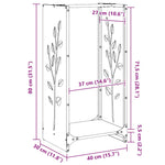 Vedstativ Hvit 40X30X80 Cm Kaldvalset Stål