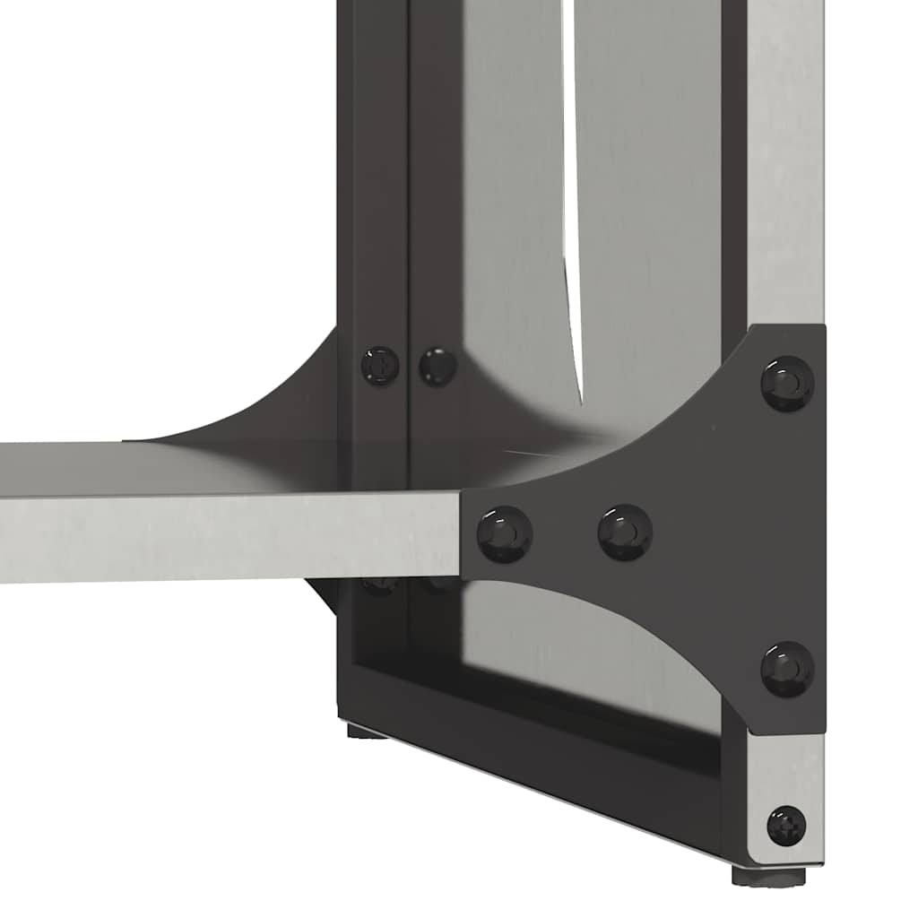 Vedstativ 40X30X80 Cm Rustfritt Stål