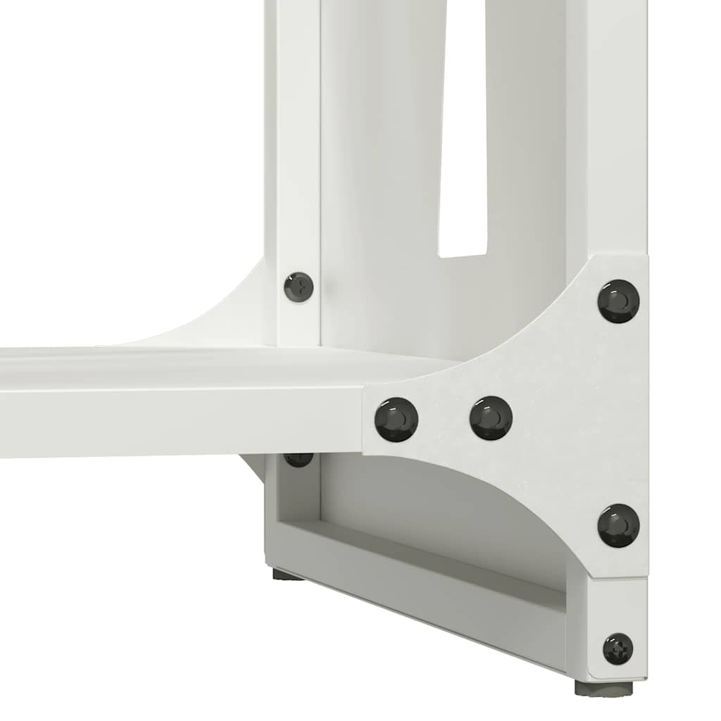 Vedstativ Hvit 40X30X80 Cm Kaldvalset Stål