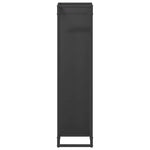 Vedstativ Svart 25X25X100 Cm Kaldvalset Stål
