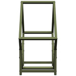 Vedstativ Olivengrønn 50X25X50 Cm Kaldvalset Stål